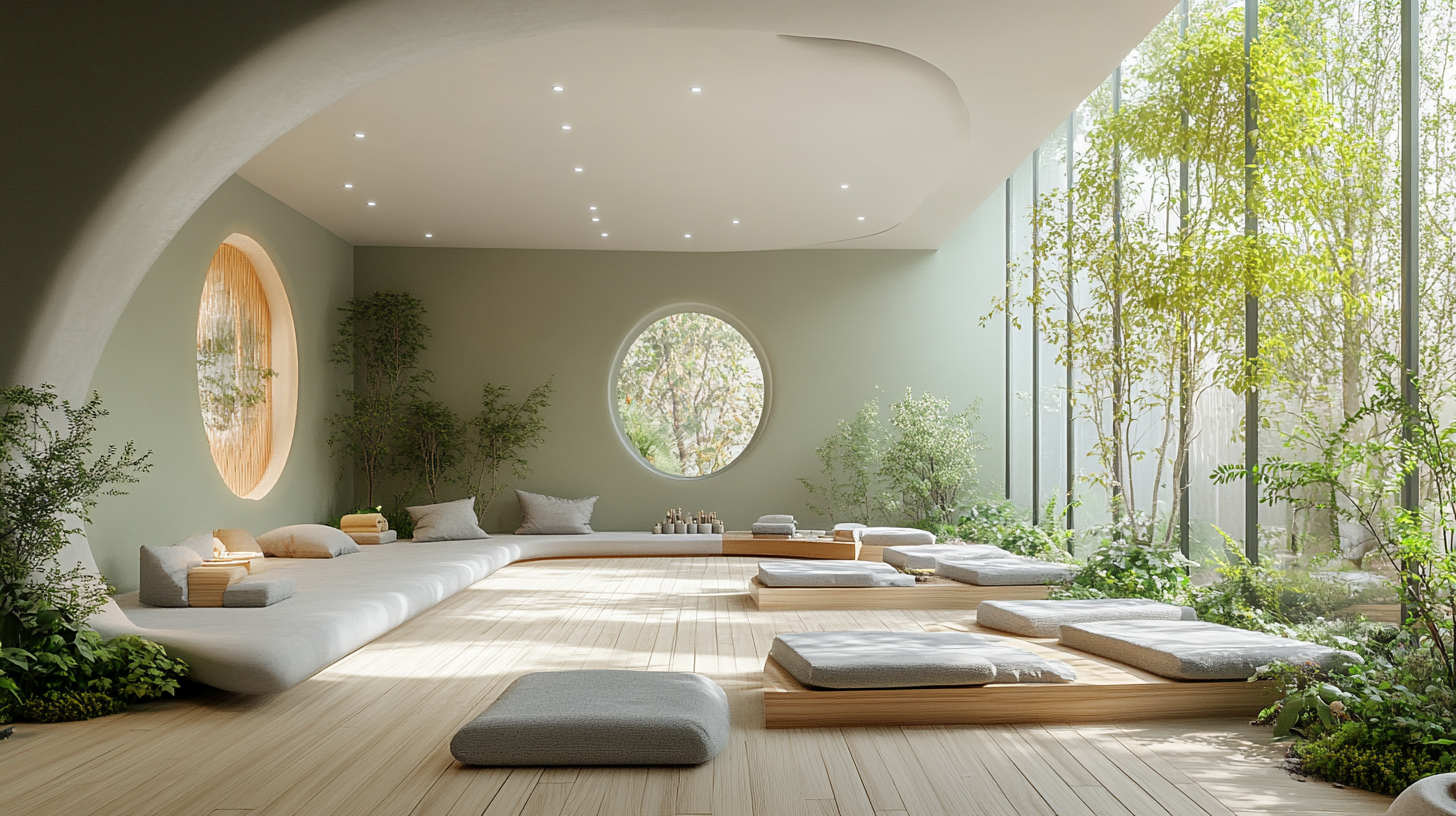 Група зрели хора в йога студио